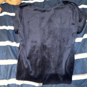 garage black velvet shirt